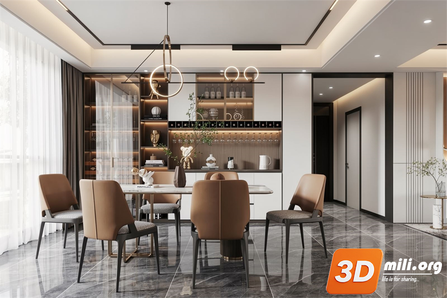 Dining Table Set Skp Files